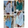 imageANRABESS Swimsuit Cover Up for Women Crochet Bathing Suit 2026 Summer Swimwear V Neck Mesh Knit Dress Beach Vacation ClothesLake
