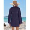 imageANRABESS Swimsuit Cover Up for Women Crochet Bathing Suit Summer Swimwear V Neck Mesh Knit Dress 2026 Beach Vacation ClothesNavy Blue