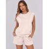imageANRABESS Two Piece Sets for Women 2026 Summer Short Lounge Set Casual Beach Vacation Outfits Spring Sweatsuits TracksuitAlmond