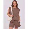 imageANRABESS Two Piece Sets for Women 2026 Summer Short Lounge Set Casual Beach Vacation Outfits Spring Sweatsuits TracksuitBrown