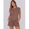 imageANRABESS Two Piece Sets for Women 2026 Summer Short Lounge Set Casual Beach Vacation Outfits Spring Sweatsuits TracksuitBrown