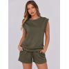 imageANRABESS Two Piece Sets for Women 2026 Summer Short Lounge Set Casual Beach Vacation Outfits Spring Sweatsuits TracksuitBrown Army Green