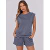 imageANRABESS Two Piece Sets for Women 2026 Summer Short Lounge Set Casual Beach Vacation Outfits Spring Sweatsuits TracksuitDeep Grey