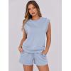 imageANRABESS Two Piece Sets for Women 2026 Summer Short Lounge Set Casual Beach Vacation Outfits Spring Sweatsuits TracksuitLight Blue