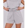 imageANRABESS Two Piece Sets for Women 2026 Summer Short Lounge Set Casual Beach Vacation Outfits Spring Sweatsuits TracksuitLight Grey