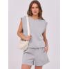 imageANRABESS Two Piece Sets for Women 2026 Summer Short Lounge Set Casual Beach Vacation Outfits Spring Sweatsuits TracksuitLight Grey