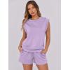 imageANRABESS Two Piece Sets for Women 2026 Summer Short Lounge Set Casual Beach Vacation Outfits Spring Sweatsuits TracksuitLight Purple