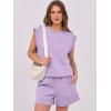 imageANRABESS Two Piece Sets for Women 2026 Summer Short Lounge Set Casual Beach Vacation Outfits Spring Sweatsuits TracksuitLight Purple