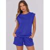 imageANRABESS Two Piece Sets for Women 2026 Summer Short Lounge Set Casual Beach Vacation Outfits Spring Sweatsuits TracksuitRoyal Blue