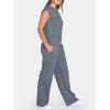 imageANRABESS Two Piece Sets for Women 2026 Summer Travel Vacation Outfits Sleeveless Lounge Set Matching Wide Leg Pants SweatsuitDeep Gray