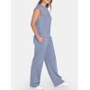imageANRABESS Two Piece Sets for Women 2026 Summer Travel Vacation Outfits Sleeveless Lounge Set Matching Wide Leg Pants SweatsuitGray Blue