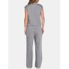 imageANRABESS Two Piece Sets for Women 2026 Summer Travel Vacation Outfits Sleeveless Lounge Set Matching Wide Leg Pants SweatsuitGrey