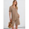 imageANRABESS Women 2 Piece Linen Lounge Sets Summer Casual Henley Shirts Short Pajama Set Beach Vacation Clothes Airport OutfitsKhaki