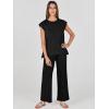 imageANRABESS Women 2 Piece Lounge Sets Summer Casual Knit Sweater Vest Pant Set Beach Vacation Clothes 2026 Airport OutfitsBlack