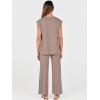 imageANRABESS Women 2 Piece Lounge Sets Summer Casual Knit Sweater Vest Pant Set Beach Vacation Clothes 2026 Airport OutfitsBrown