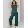 imageANRABESS Women 2 Piece Lounge Sets Summer Casual Knit Sweater Vest Pant Set Beach Vacation Clothes 2026 Airport OutfitsDark Green
