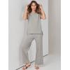 imageANRABESS Women 2 Piece Lounge Sets Summer Casual Knit Sweater Vest Pant Set Beach Vacation Clothes 2026 Airport OutfitsGrey