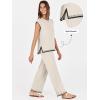 imageANRABESS Women 2 Piece Lounge Sets Summer Casual Knit Sweater Vest Pant Set Beach Vacation Clothes 2026 Airport OutfitsKhakiblack
