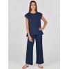 imageANRABESS Women 2 Piece Lounge Sets Summer Casual Knit Sweater Vest Pant Set Beach Vacation Clothes 2026 Airport OutfitsNavy Blue