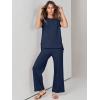 imageANRABESS Women 2 Piece Lounge Sets Summer Casual Knit Sweater Vest Pant Set Beach Vacation Clothes 2026 Airport OutfitsNavy Blue