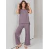 imageANRABESS Women 2 Piece Lounge Sets Summer Casual Knit Sweater Vest Pant Set Beach Vacation Clothes 2026 Airport OutfitsPurple
