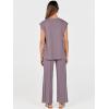 imageANRABESS Women 2 Piece Lounge Sets Summer Casual Knit Sweater Vest Pant Set Beach Vacation Clothes 2026 Airport OutfitsPurple