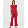 imageANRABESS Women 2 Piece Lounge Sets Summer Casual Knit Sweater Vest Pant Set Beach Vacation Clothes 2026 Airport OutfitsRed