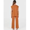 imageANRABESS Women 2 Piece Lounge Sets Summer Casual Knit Sweater Vest Pant Set Beach Vacation Clothes 2026 Airport OutfitsRust