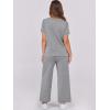 imageANRABESS Women 2 Piece Lounge Sets Summer Travel Sweat Outfits Short Sleeve Wide Leg Casual Matching Tracksuits ClothesGrey