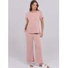 imageANRABESS Women 2 Piece Lounge Sets Summer Travel Sweat Outfits Short Sleeve Wide Leg Casual Matching Tracksuits ClothesLight Pink