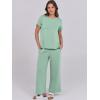 imageANRABESS Women 2 Piece Lounge Sets Summer Travel Sweat Outfits Short Sleeve Wide Leg Casual Matching Tracksuits ClothesMint Green