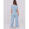 imageANRABESS Women 2 Piece Lounge Sets Summer Travel Sweat Outfits Short Sleeve Wide Leg Casual Matching Tracksuits ClothesSky Blue