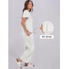 imageANRABESS Women 2 Piece Lounge Sets Summer Travel Sweat Outfits Short Sleeve Wide Leg Casual Matching Tracksuits ClothesWhite