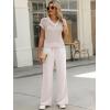 imageANRABESS Women 2 Piece Outfits Summer Lounge Sets Crochet Knit Sweater Vest Wide Leg Pants Casual Beach Vacation ClothesBeige