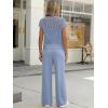 imageANRABESS Women 2 Piece Outfits Summer Lounge Sets Crochet Knit Sweater Vest Wide Leg Pants Casual Beach Vacation ClothesDusty Blue