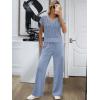 imageANRABESS Women 2 Piece Outfits Summer Lounge Sets Crochet Knit Sweater Vest Wide Leg Pants Casual Beach Vacation ClothesDusty Blue