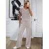 imageANRABESS Women 2 Piece Outfits Summer Lounge Sets Crochet Knit Sweater Vest Wide Leg Pants Casual Beach Vacation ClothesLight Khaki