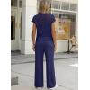 imageANRABESS Women 2 Piece Outfits Summer Lounge Sets Crochet Knit Sweater Vest Wide Leg Pants Casual Beach Vacation ClothesNavy Blue