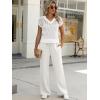 imageANRABESS Women 2 Piece Outfits Summer Lounge Sets Crochet Knit Sweater Vest Wide Leg Pants Casual Beach Vacation ClothesWhite