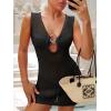 imageANRABESS Women Beach Cover Ups Crochet Sleeveless Bathing Swim Suit Sexy Mesh Hollow Out Swimwear Dress 2026 Summer VacationBlack