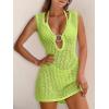 imageANRABESS Women Beach Cover Ups Crochet Sleeveless Bathing Swim Suit Sexy Mesh Hollow Out Swimwear Dress 2026 Summer VacationLight Green