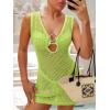 imageANRABESS Women Beach Cover Ups Crochet Sleeveless Bathing Swim Suit Sexy Mesh Hollow Out Swimwear Dress 2026 Summer VacationLight Green