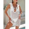 imageANRABESS Women Beach Cover Ups Crochet Sleeveless Bathing Swim Suit Sexy Mesh Hollow Out Swimwear Dress 2026 Summer VacationWhite