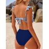 imageANRABESS Women High Waisted Bikini Sets Two Piece Ruffled Self Tie Swimsuit Ruched Bathing Suit 2026 Summer Beach SwimwearWhite Blue Floral