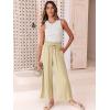 imageANRABESS Women Linen Pants Casual Loose High Waist Boho Wide Leg Cropped Palazzo Beach Pants Summer Outfits 2026 TrendyApricot