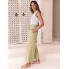 imageANRABESS Women Linen Pants Casual Loose High Waist Boho Wide Leg Cropped Palazzo Beach Pants Summer Outfits 2026 TrendyApricot