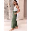 imageANRABESS Women Linen Pants Casual Loose High Waist Boho Wide Leg Cropped Palazzo Beach Pants Summer Outfits 2026 TrendyArmy Green