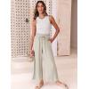 imageANRABESS Women Linen Pants Casual Loose High Waist Boho Wide Leg Cropped Palazzo Beach Pants Summer Outfits 2026 TrendyBeige