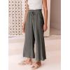 imageANRABESS Women Linen Pants Casual Loose High Waist Boho Wide Leg Cropped Palazzo Beach Pants Summer Outfits 2026 TrendyDark Gray