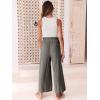 imageANRABESS Women Linen Pants Casual Loose High Waist Boho Wide Leg Cropped Palazzo Beach Pants Summer Outfits 2026 TrendyDark Gray